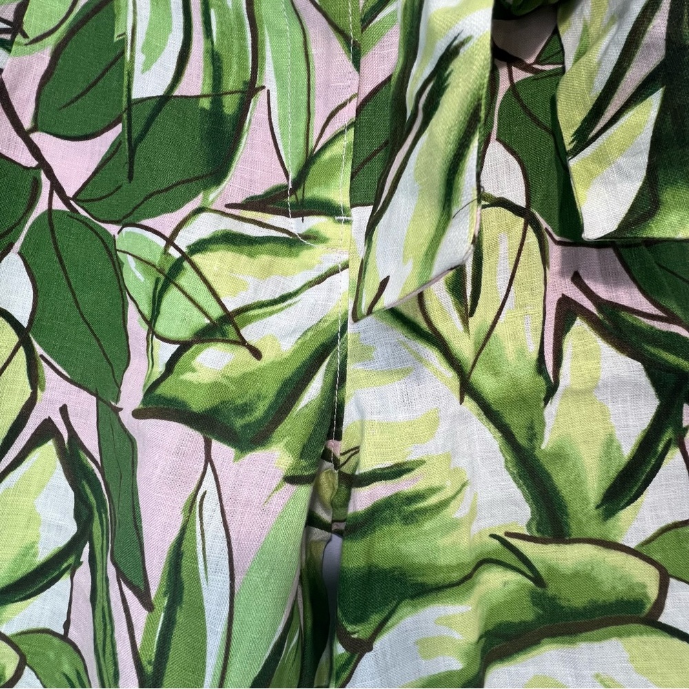 NWT Tommy Bahama Leaves of Green - Tickled Pink Linen Shorts - Size 8 - Picture 2 of 11